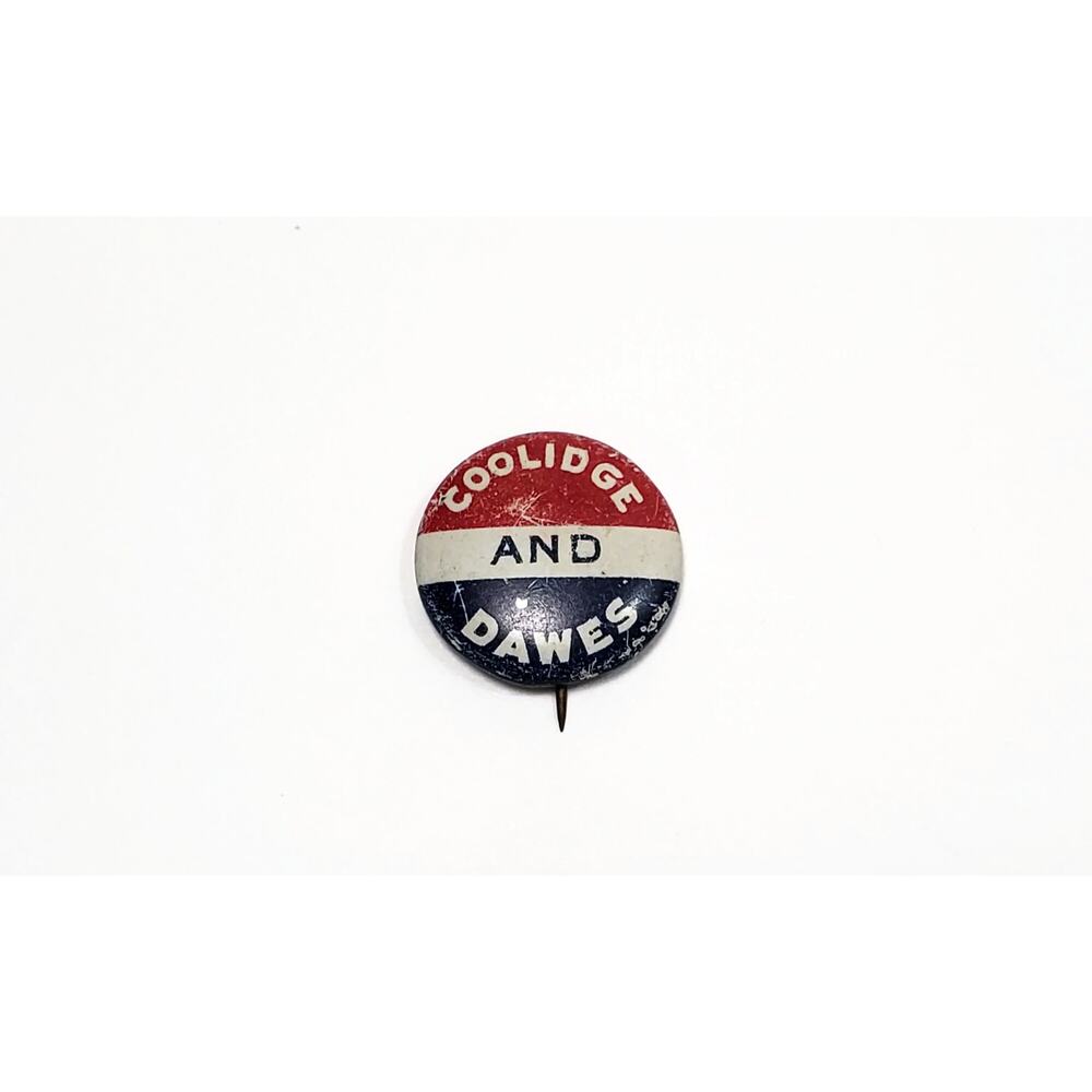 1924 Calvin Coolidge Charles Dawaes President Campaign Pinback Political Button